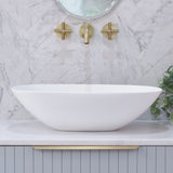 Rolo 540mm Artificial Stone Above-Counter Basin, Matte White