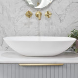 Rolo 630mm Artificial Stone Above-Counter Basin, Matte White