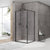 Accia Semi-Frameless Shower Screen Set, Matte Black