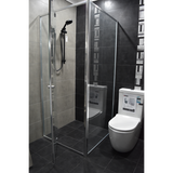 Adjustable Semi-Framed Shower Screens with Pivot Door