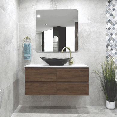 *Clearance* Alles 1200mm Wall Hung Vanity Cabinet | Acacia Ash Woodgrain |