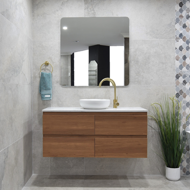 *Clearance* Alles 1200mm Wall Hung Vanity Cabinet | Villara Oak Woodgrain |