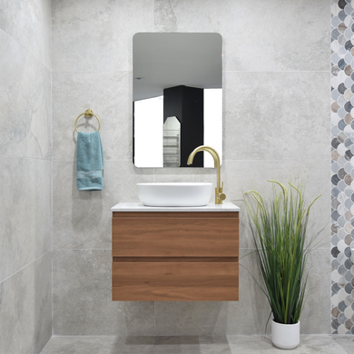*Clearance* Alles 750mm Wall Hung Vanity Cabinet | Villara Oak Woodgrain |