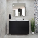 *Clearance* Alles Plus 1200mm Floor Standing Vanity Cabinet | Satin Black |