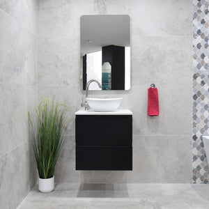 *Clearance* Alles Plus 600mm Wall Hung Vanity Cabinet | Satin Black |