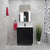 Alles Plus 750mm Floor Standing Vanity Cabinet, Satin Black *Clearance Stock*