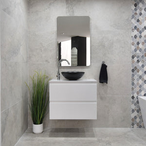 *Clearance* Alles Plus 750mm Wall Hung Vanity Cabinet | Satin White |