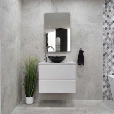 *Clearance* Alles Plus 750mm Wall Hung Vanity Cabinet | Satin White |