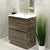 Alles Plus 750mm Floor Standing Vanity Cabinet, Legna Noir Woodgrain *Clearance Stock*