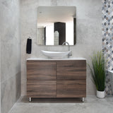 *Clearance* Alles Plus 1200mm Floor Standing Vanity Cabinet | Legna Noir Woodgrain |