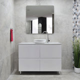 *Clearance* Alles Plus 1200mm Floor Standing Vanity Cabinet | Satin White |