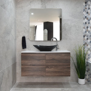 *Clearance* Alles Plus 1200mm Wall Hung Vanity Cabinet | Legna Noir Woodgrain |