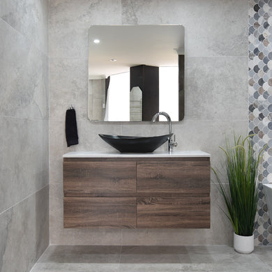 *Clearance* Alles Plus 1200mm Wall Hung Vanity Cabinet | Legna Noir Woodgrain |