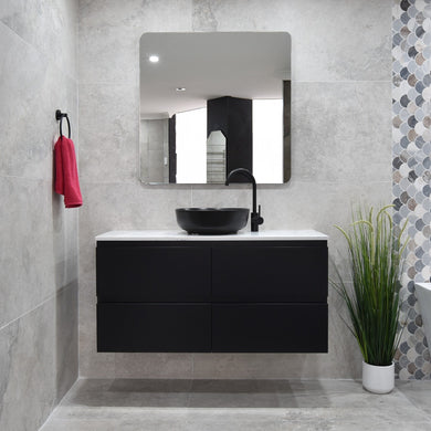 *Clearance* Alles Plus 1200mm Wall Hung Vanity Cabinet | Satin Black |
