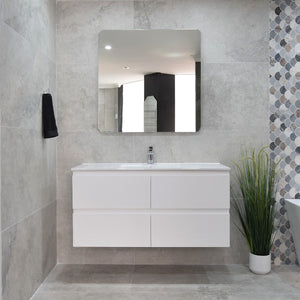 *Clearance* Alles Plus 1200mm Wall Hung Vanity Cabinet | Satin White |