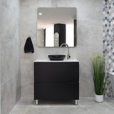 *Clearance* Alles Plus 900mm Floor Standing Vanity Cabinet | Satin Black |