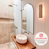 Arco Arch 700mm x 1000mm Frameless Mirror with Polished Edge