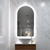 *Clearance* Arco Arch 550mm x 1000mm Frontlit and Backlit LED Frameless Mirror with Frosted Glass Border and Demister