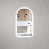Arco Arch LED Mirror with Frosted Glass Border and Demister | 11 sizes available, from 400mm to 1500mm |