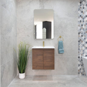 *Clearance* Avisé 600mm Wall Hung Vanity Cabinet | Villara Oak Woodgrain |