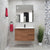 Avisé 900mm Wall Hung Vanity Cabinet with Drawers on the Right Side | Villara Oak Woodgrain |