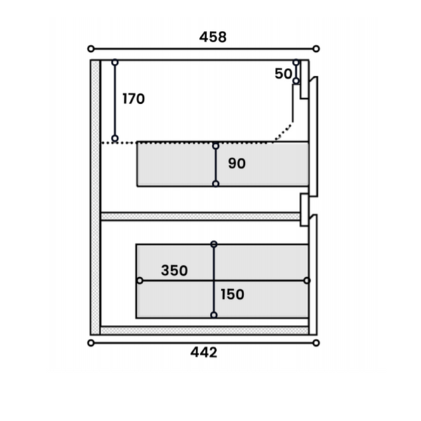 Avisé 900mm Wall Hung Vanity Cabinet with Drawers on the Left Side | Acacia Ash Woodgrain |