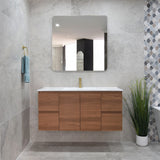 *Clearance* Avisé 1200mm Wall Hung Vanity Cabinet | Villara Oak Woodgrain |