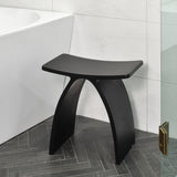 Kura Arch Artificial Stone Stool | Matte Black |