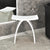 Kura Arch Artificial Stone Stool | Matte White |