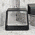 Tera Soft Square Artificial Stone Stool | Matte Black |
