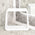 Tera Soft Square Artificial Stone Stool | Matte White |