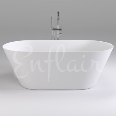 Brighton Slim 1700mm Oval Freestanding Bath, Gloss White *Clearance Stock*