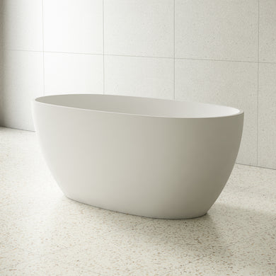 Egg Oval 1400mm Freestanding Bath, Gloss White