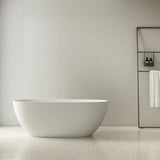 Egg Oval 1600mm Freestanding Bath, Matte White