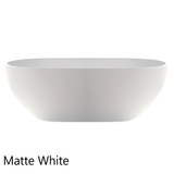 Byron Egg Oval Freestanding Bath | Gloss White or Matte White, 1200mm to 1800mm |
