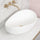 Wave Oval 600mm Artificial Stone Above-Counter Basin, Gloss White