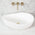 Wave Oval 600mm Artificial Stone Above-Counter Basin, Gloss White