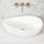 Wave Oval 600mm Artificial Stone Above-Counter Basin, Gloss White