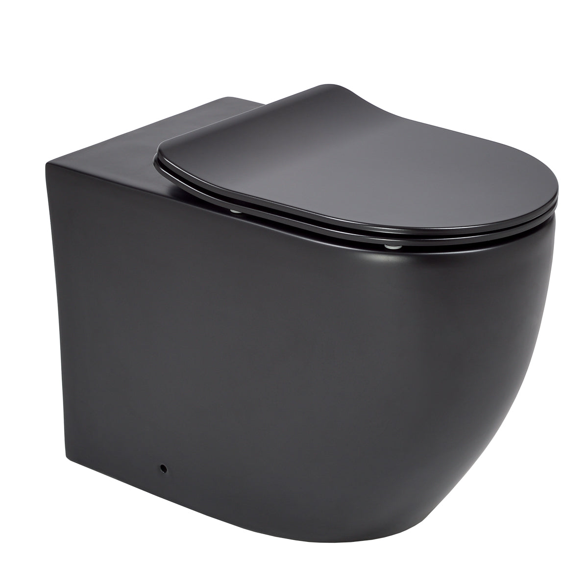 Corto Q Wall Faced Toilet Pan for In-Wall Cistern, Matte Black