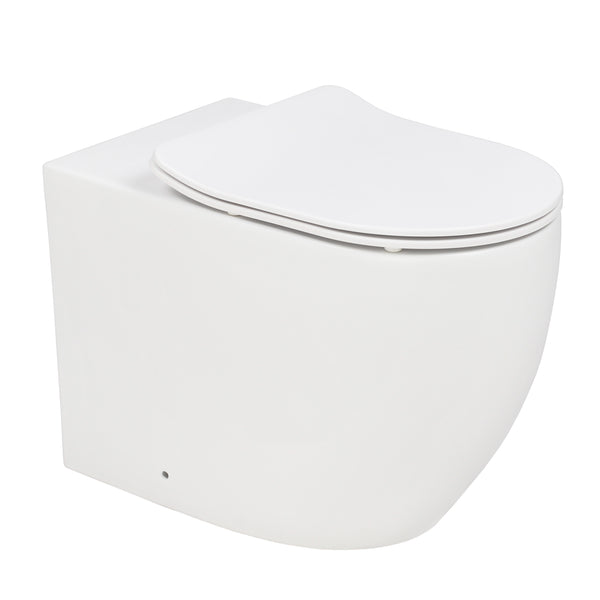 Corto Q Wall Faced Toilet Pan (Compatible with Cistern Behind the Wall) | Matte White |