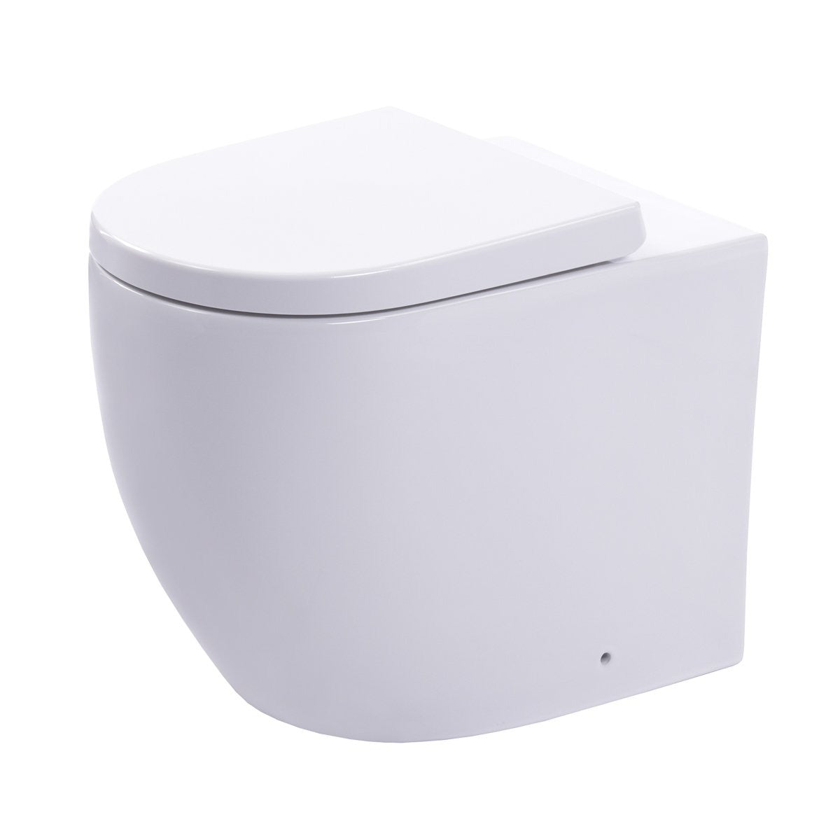 Corto Q Wall Faced Toilet Pan for In-Wall Cistern, Gloss White