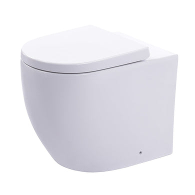Corto Q Wall Faced Toilet Pan for In-Wall Cistern, Gloss White