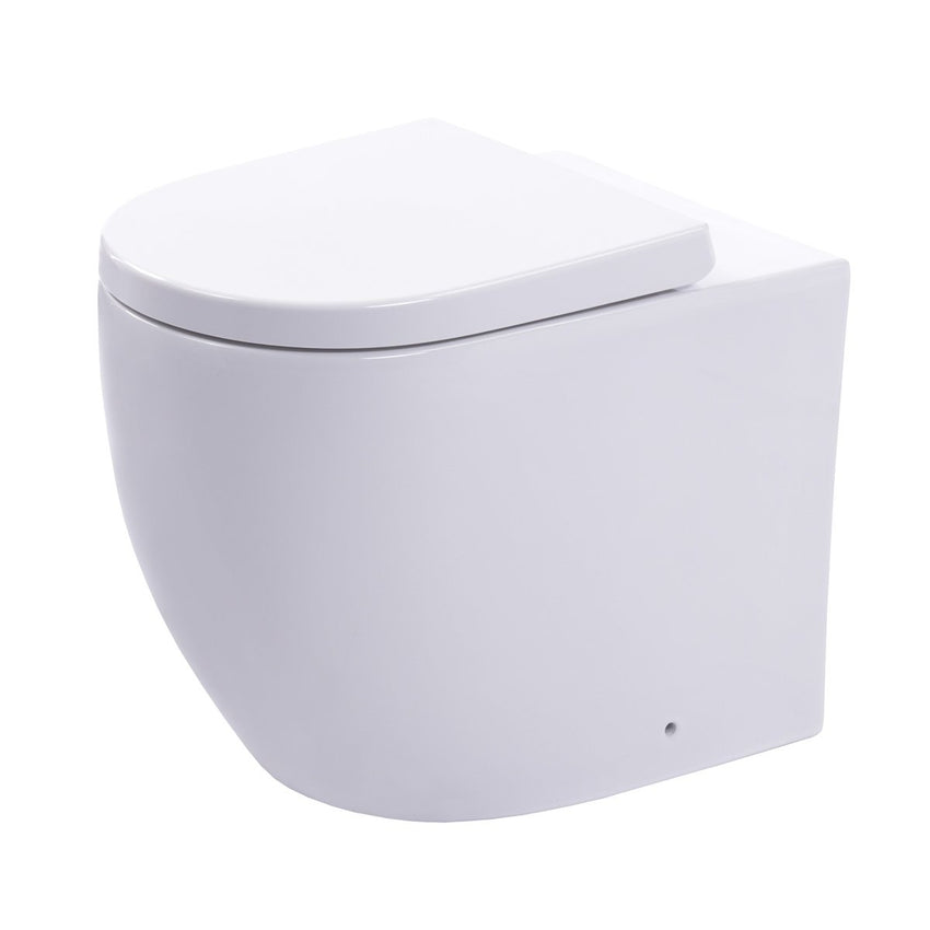 Corto Q Wall Faced Toilet Pan for In-Wall Cistern, Gloss White