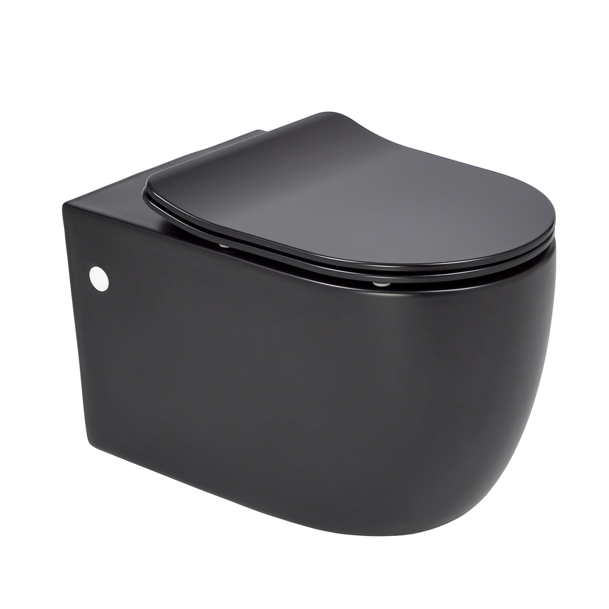 Corto Q Wall Hung Toilet Pan for In-Wall Cistern, Matte Black