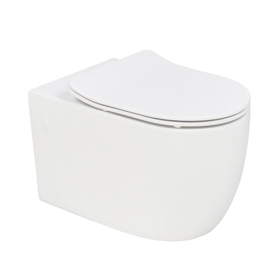 Corto Q Wall Hung Toilet Pan (Compatible with Cistern Behind the Wall) | Matte White |
