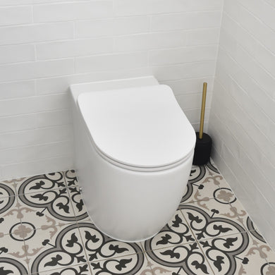 Corto Q Wall Faced Toilet Pan (Compatible with Cistern Behind the Wall) | Matte White |