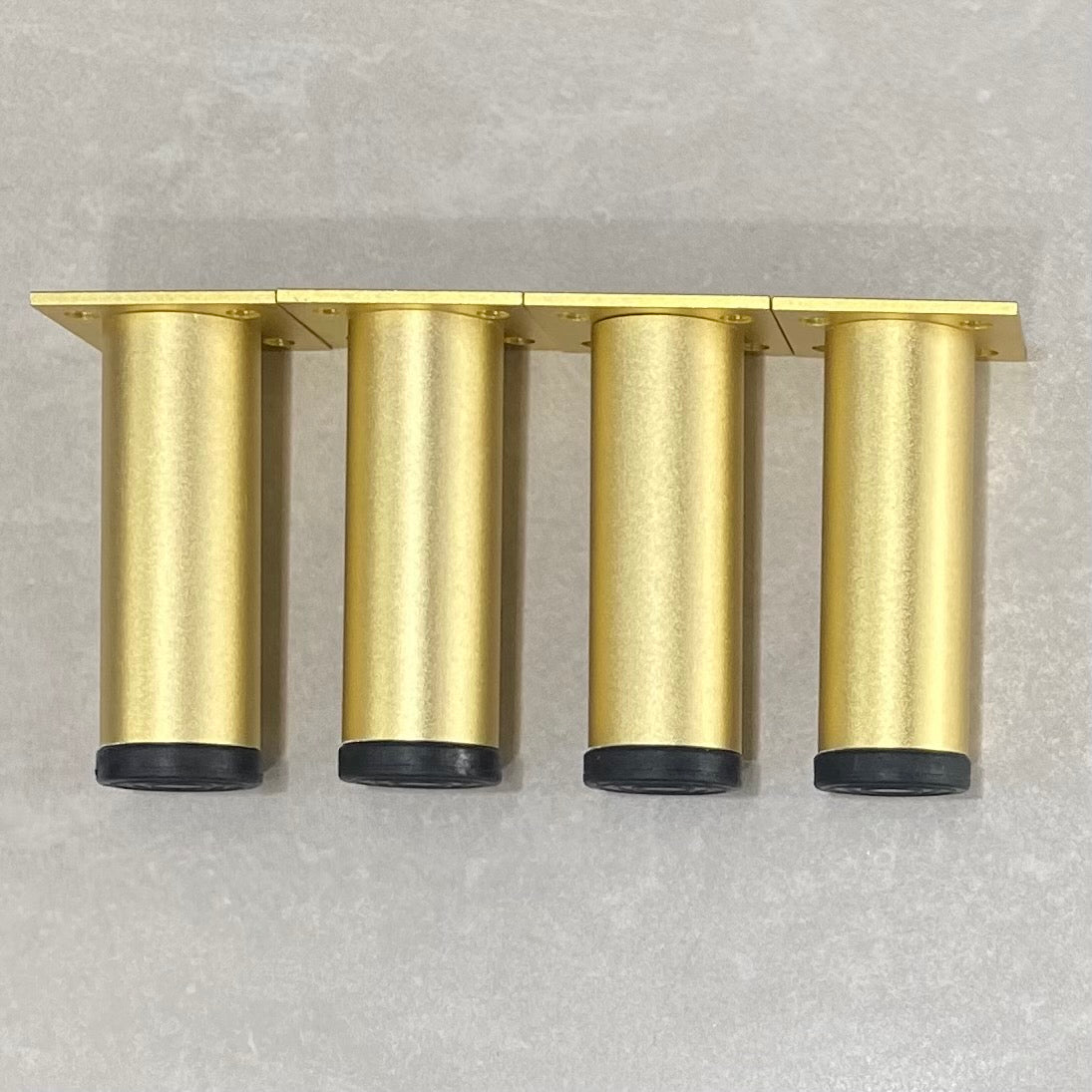 Cylio Round 120mm Vanity Legs - Set of 4, Brushed Brass (Gold)
