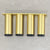 Cylio Round 120mm Vanity Legs - Set of 4, Brushed Brass (Gold)