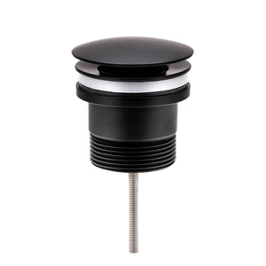 Dome Pop Up Waste, Universal 32mm/40mm, Suits Overflow and Non-Overflow, Matte Black