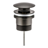 Dome Pop Up Waste, Universal 32mm/40mm, Suits Overflow and Non-Overflow, Matte Gunmetal